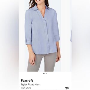 Foxcroft Soft Blue Women's Blouse